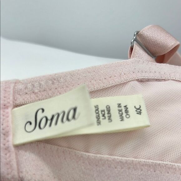 Soma Pink and Dark Pink Lace Bra Full Coverage - Picture 5 of 5